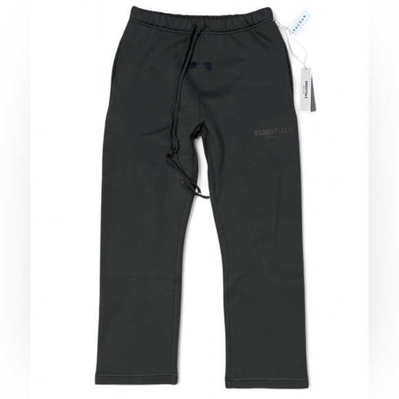 Fear of God Essentials Off Black Relaxed (Non Cuffed) Sweatpants